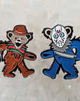 Freddy & Jason Dancing Bears Horror Slasher Enamel Pin Set(2) Hat Pins Lapel Pin Brooch Badge Festival Pin Set