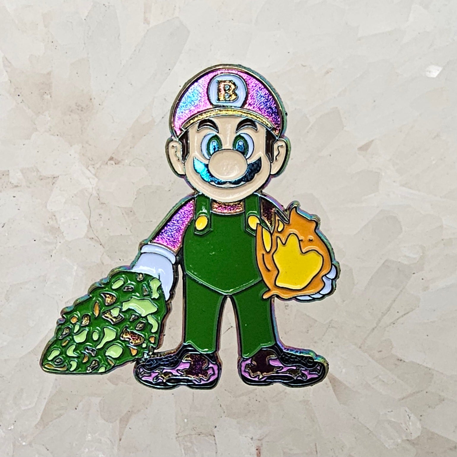 Blazio Super Stoner Mario Video Game Rainbow Metal Edition Enamel Pins Hat Pins Lapel Pin Brooch Badge Festival Pin