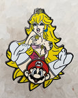 Peaches & Cream Mario Video Game Kinked Sexy Spinner Enamel Pins Hat Pins Lapel Pin Brooch Badge Festival Pin