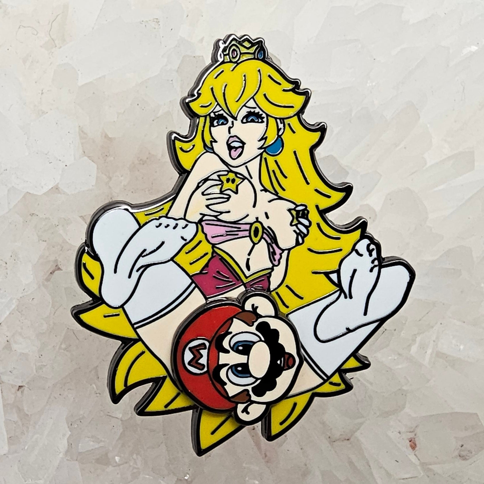 10 Pack -  Peaches &amp; Cream Mario Video Game Kinked Sexy Wholesale Spinner Enamel Pins Hat Pins Lapel Pin Bulk Brooch Badge Festival Pin