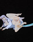 Sexy Anime Polearm Warrior Woman Kinked Manga Erotic Cartoon Glow Enamel Pins Hat Pins Lapel Pin Brooch Badge Festival Pin