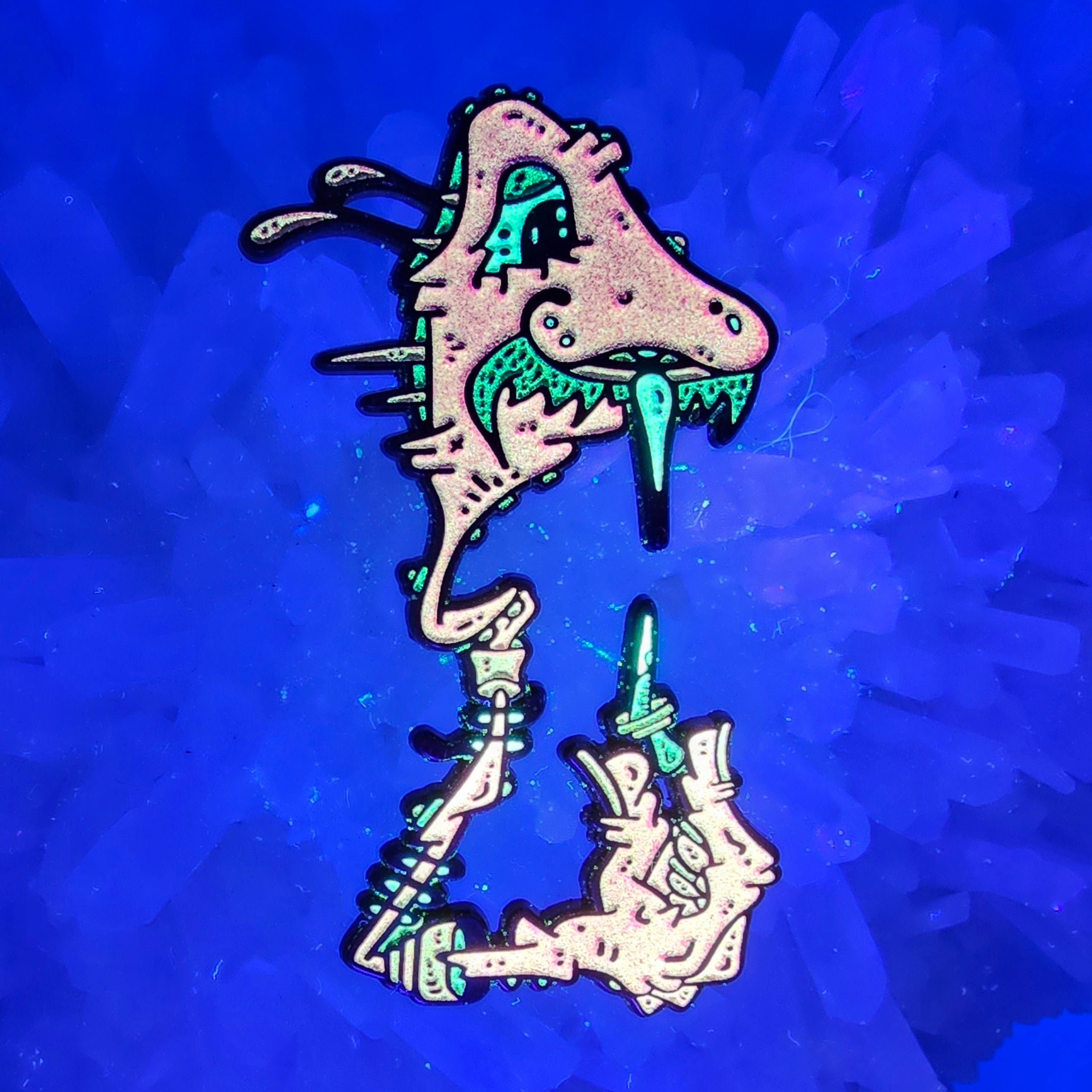 Acid Animal Psychedelic Monster V3 Lsd Dropper Blotter Glow Enamel Pin ...