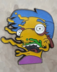 Psychedelic Face Melt Milhouse Trippy Simpson Cartoon Glow Enamel Pins Hat Pins Lapel Pin Brooch Badge Festival Pin