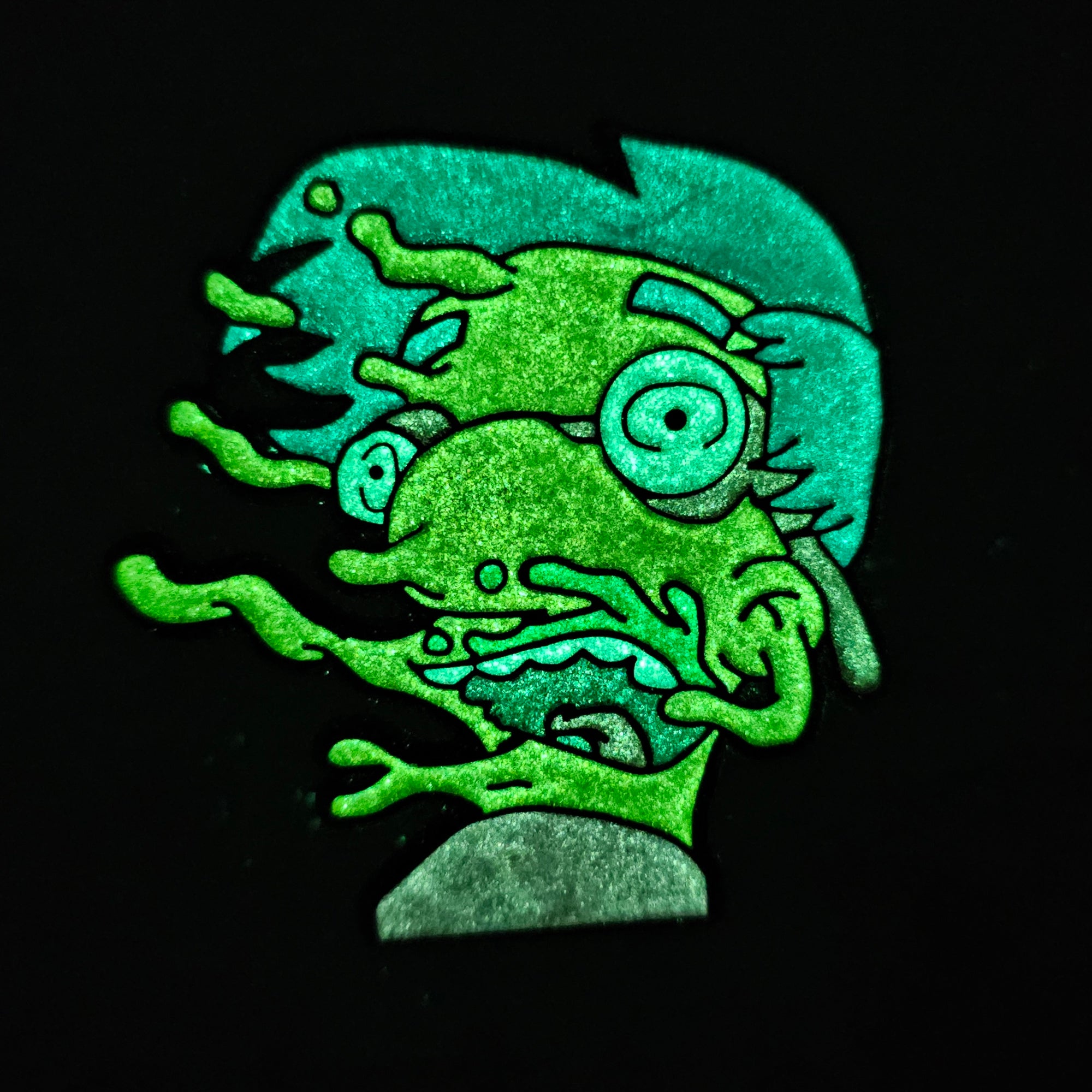 Psychedelic Face Melt Milhouse Trippy Simpson Cartoon Glow Enamel Pins Hat Pins Lapel Pin Brooch Badge Festival Pin