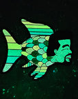 Kanye Gay Fish West Rainbow Fish Book Glow Glitter Enamel Pins Hat Pins Lapel Pin Brooch Badge Festival Pin
