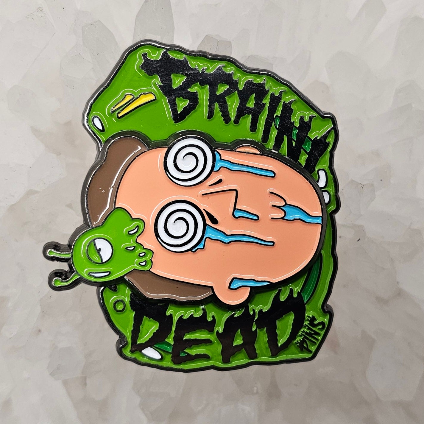 Brain Dead Jerry Brain Slug Rick 2000s Cartoon Morty Spinner Enamel Pins Hat Pins Lapel Pin Brooch Badge Festival Pin