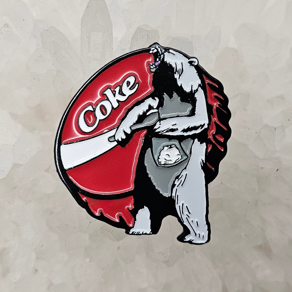 Coca Cocaine Bear Cola Polar Edition Enamel Hat Pin Enamel Pins Hat Pins Lapel Pin Brooch Badge Festival Pin