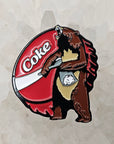 Coca Cocaine Bear Cola Brown Bear Edition Enamel Hat Pin Enamel Pins Hat Pins Lapel Pin Brooch Badge Festival Pin