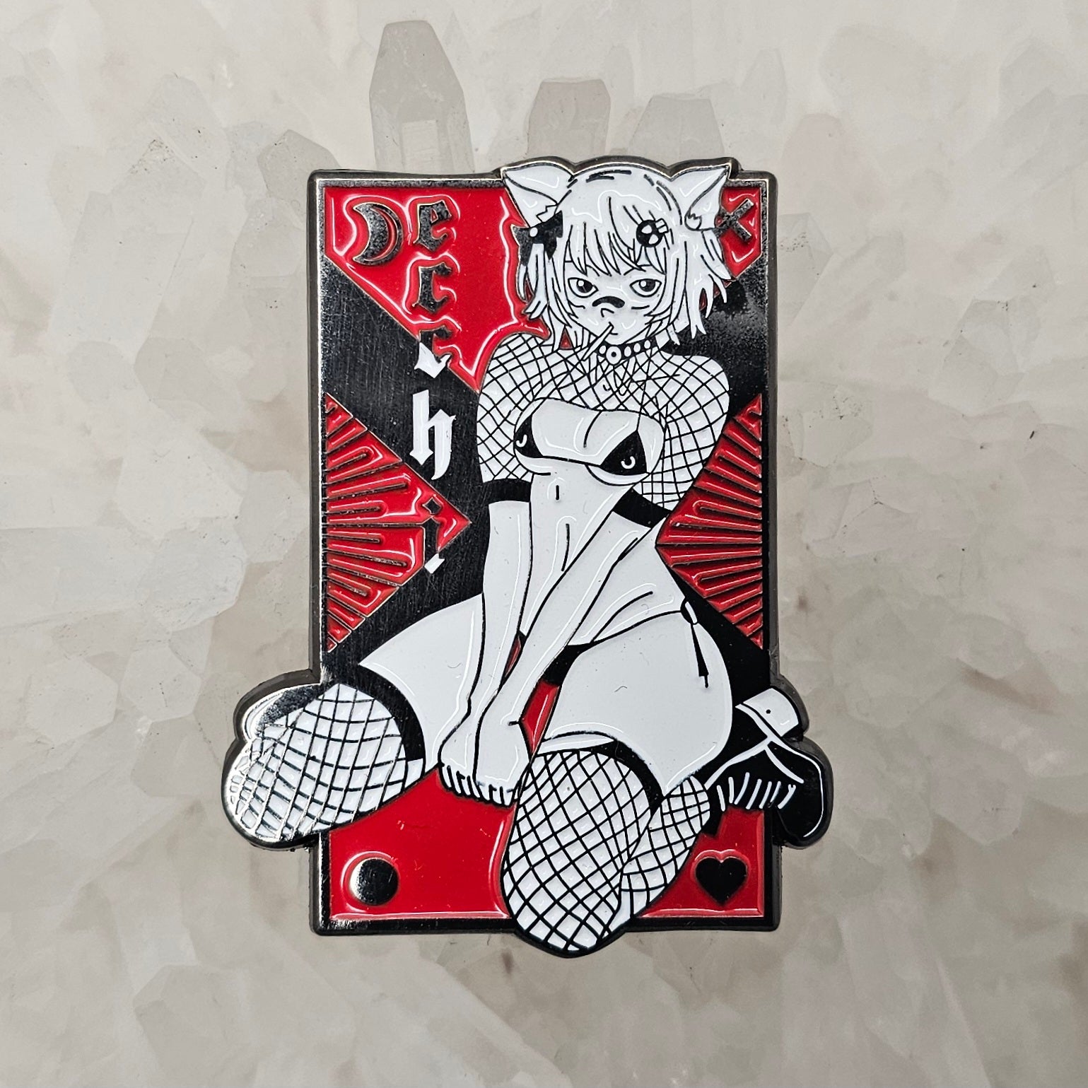 Kinked Anime Cat Girl Sexy Rave Pin Up Manga Pin Up V1 Enamel Pins Hat Pins Lapel Pin Brooch Badge Festival Pin