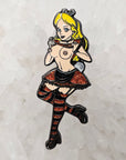 Alice In Kinked Wonderland V1 Erotic 90s Cartoon Pin Up Glitter Enamel Pins Hat Pins Lapel Pin Brooch Badge Festival Pin