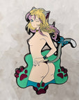 Kinked Cat Girl Pin Up Sexy Cartoon Anime Manga Woman Lewd Enamel Pins Hat Pins Lapel Pin Brooch Badge Festival Pin