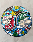 2 Pin Set - Ying Luigi Mari Yang Video Game Buddies Puzzle Set Enamel Pins Hat Pins Lapel Pin Brooch Badge Festival Pin Set(2)