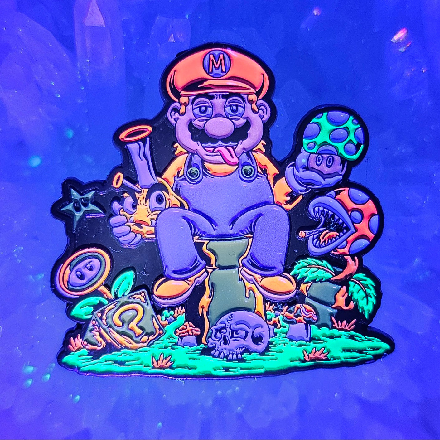Super Stoner Bros Boss Mushroom Man Mario Enamel Pins Hat Pins Lapel Pin Brooch Badge Festival Pin