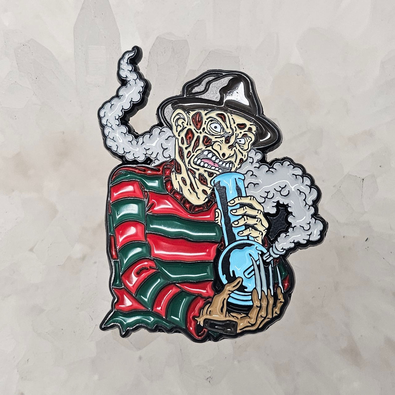 Weed Freak Freddy Nightmare On Krueger Elm Street Enamel Pins Hat Pins Lapel Pin Brooch Badge Festival Pin