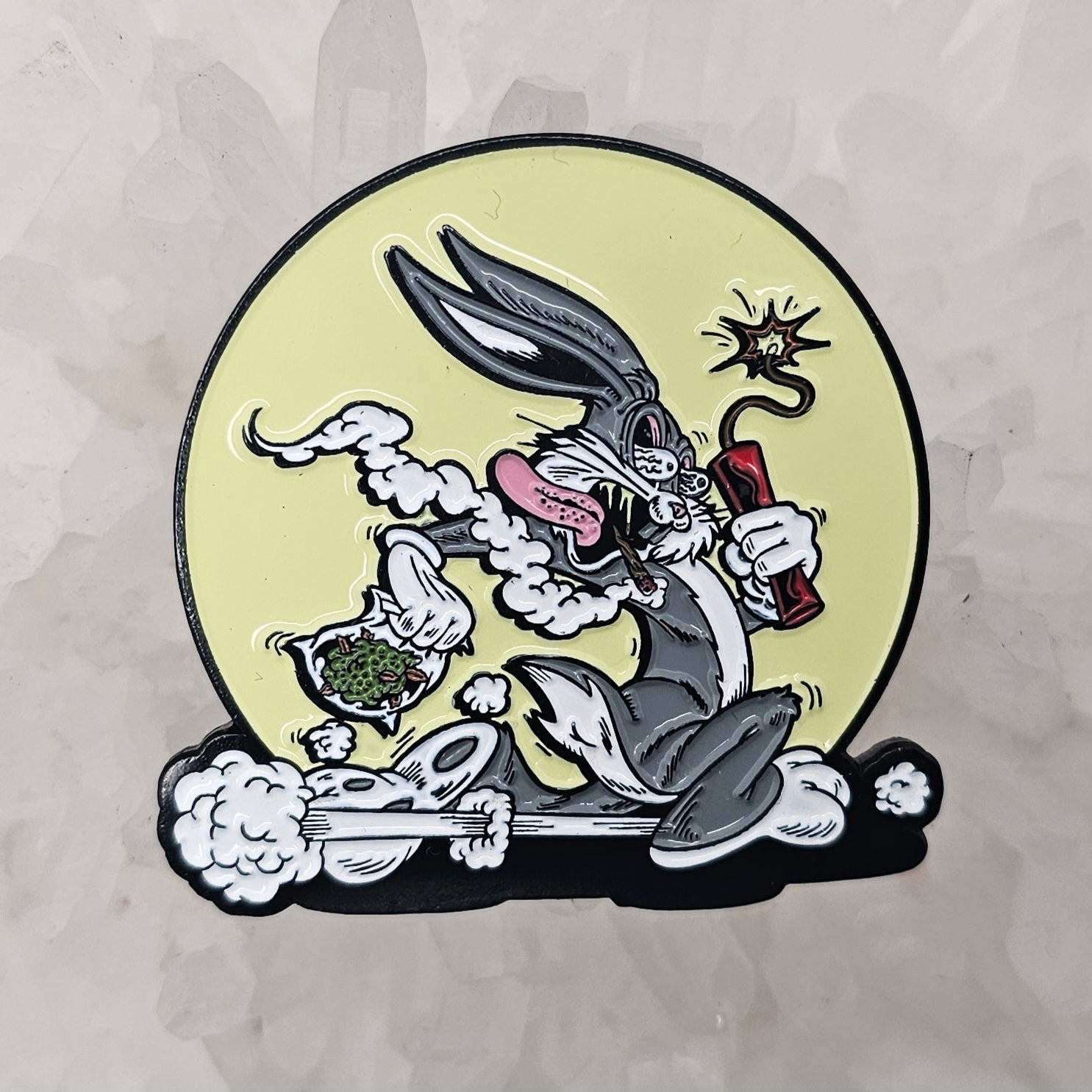 Nugs Bunny Stoner Rabbit Looney Weed Tunes Cartoon Enamel Pins Hat Pins Lapel Pin Brooch Badge Festival Pin
