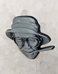 Hunter S Thompson Gonzo Fear N Loathing Bust 3D Metal Enamel Pins Hat Pins Lapel Pin Brooch Badge Festival Pin