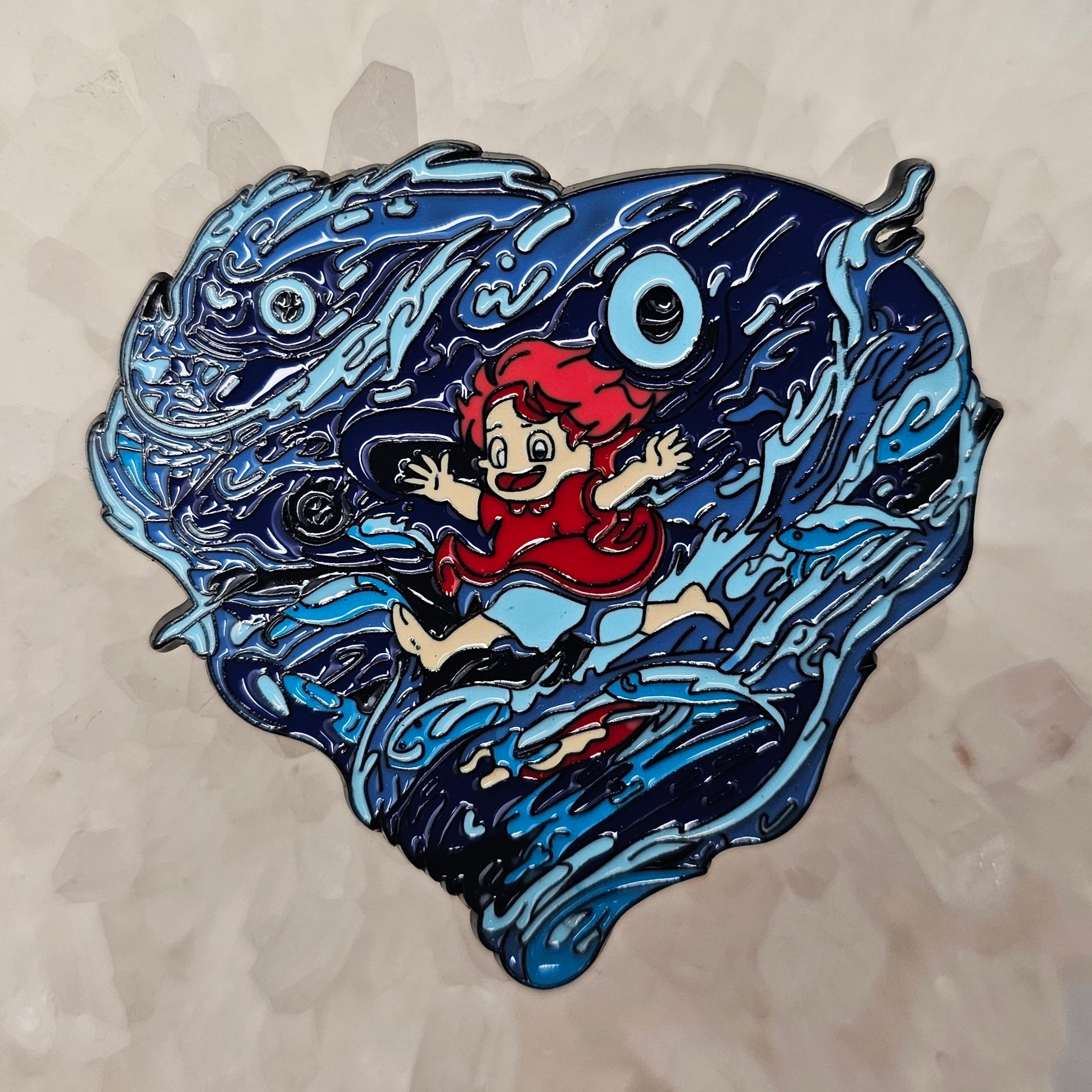 Spirited Ocean Heart Away Anime Sea Monster Manga Cartoon Enamel Pins Hat Pins Lapel Pin Brooch Badge Festival Pin