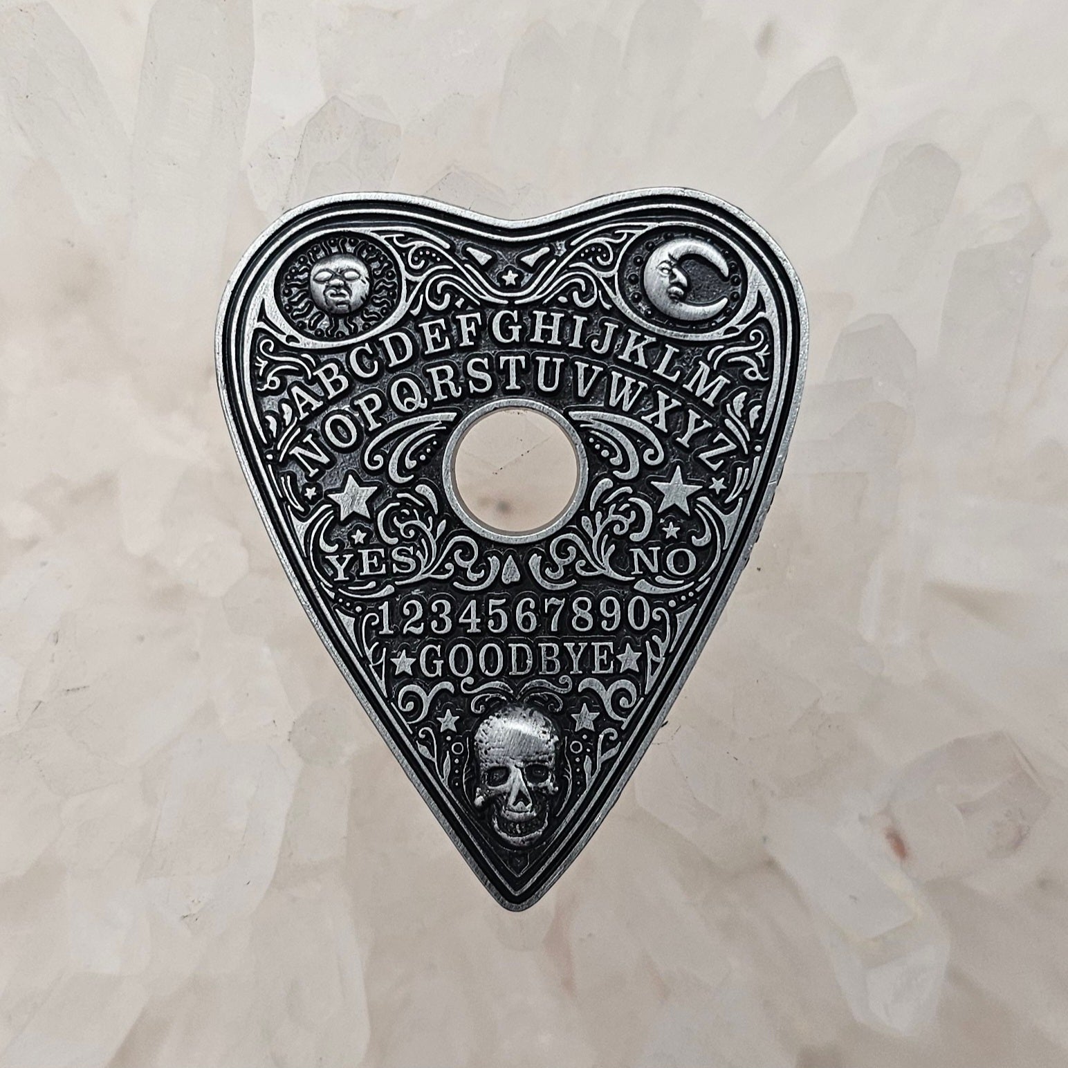 3D Metal Ornate Ouija Planchette Skull Sun Moon Enamel Pins Hat Pins Lapel Pin Brooch Badge Festival Pin