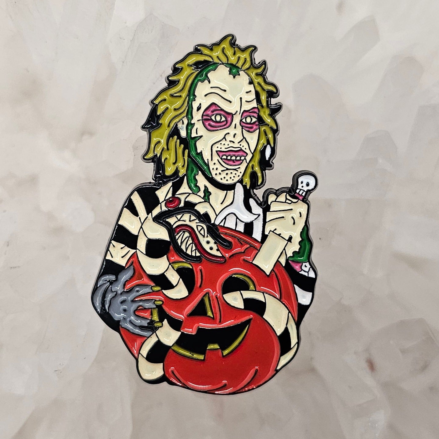 Beatlejuice Jack-O-Lantern Creep Thriller Horror Enamel Pins Hat Pins Lapel Pin Brooch Badge Festival Pin