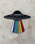Rainbow Ufo Alien Peace Flying Saucer Martian Enamel Pins Hat Pins Lapel Pin Brooch Badge Festival Pin