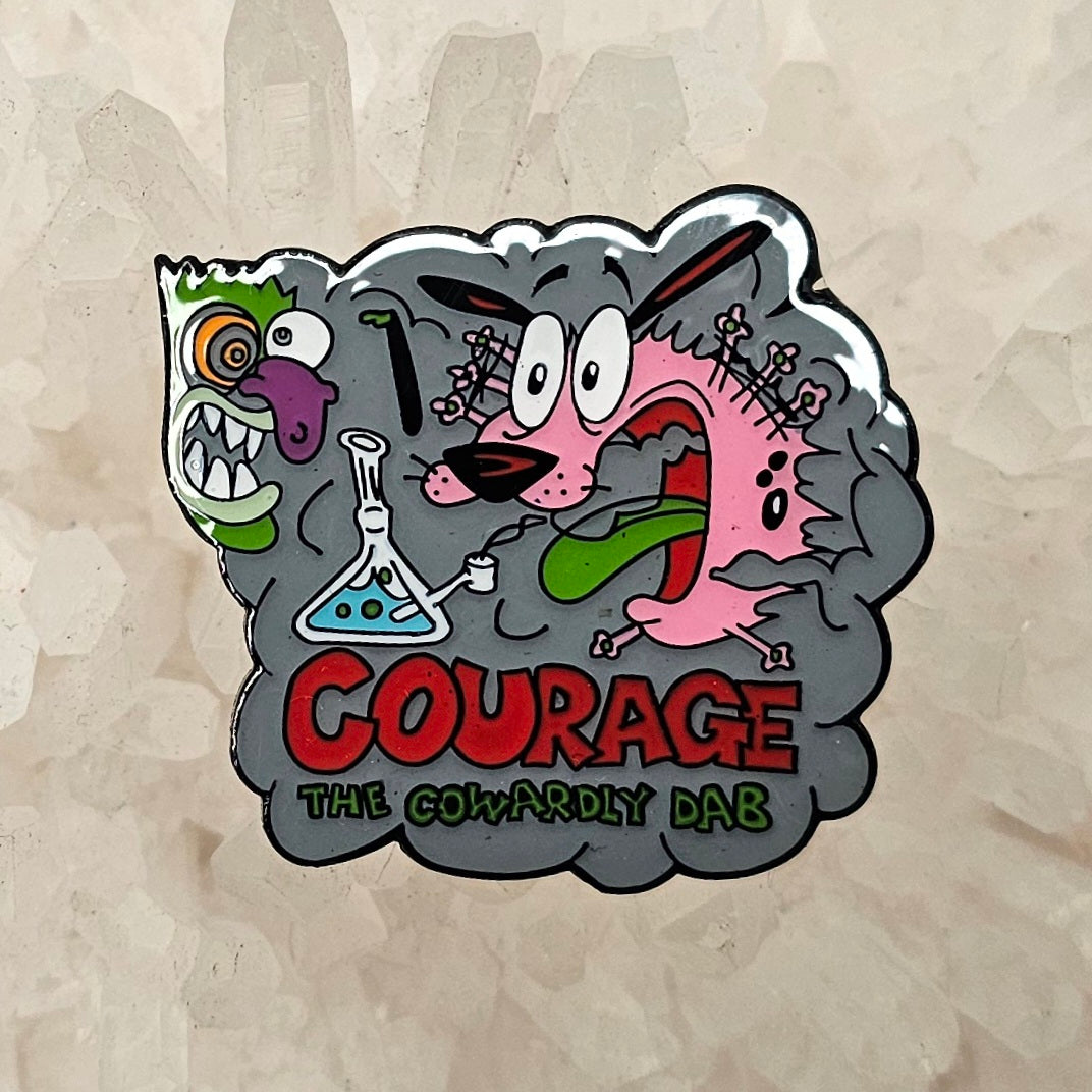 10 Pack - Courage The Cowardly Dab Dog Weed Wholesale Enamel Pins Hat Pins Lapel Pin Brooch Badge Festival Pin