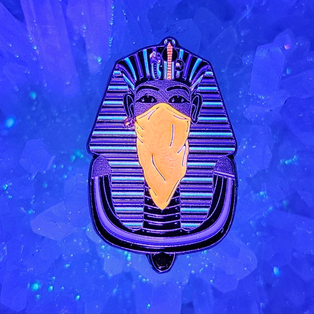 Egyptian Pharoah Mask King Tut Mummy Gemmed Enamel Pins Hat Pins Lapel Pin Brooch Badge Festival Pin