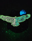Sunset Sky Hawk Bird Of Prey Moon Hunt Forest Dual Layer 3D Enamel Pins Hat Pins Lapel Pin Brooch Badge Festival Pin