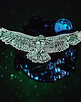 Midnight Sky Hawk Bird Of Prey Moon Hunt Forest Dual Layer 3D Enamel Pins Hat Pins Lapel Pin Brooch Badge Festival Pin