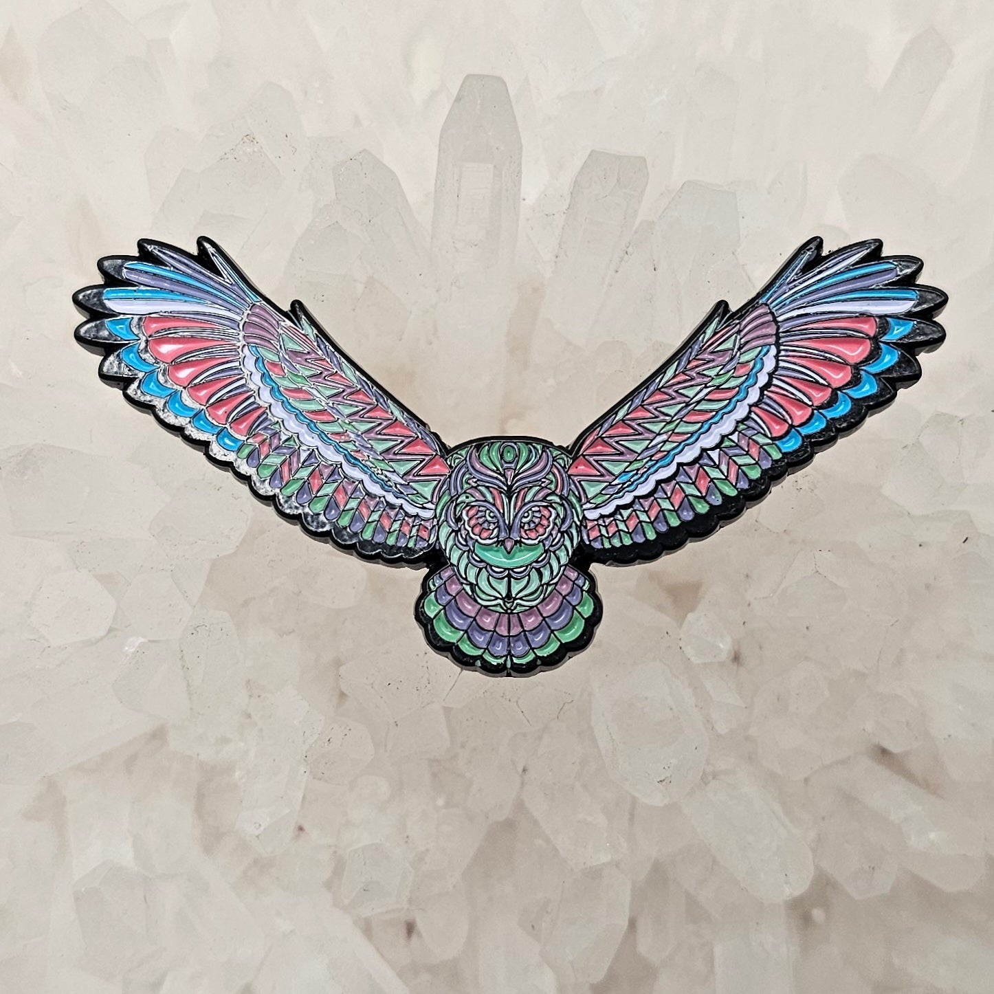 Soaring Owl Bird Of Prey Fluorescence Edition Enamel Pins Hat Pins Lapel Pin Brooch Badge Festival Pin