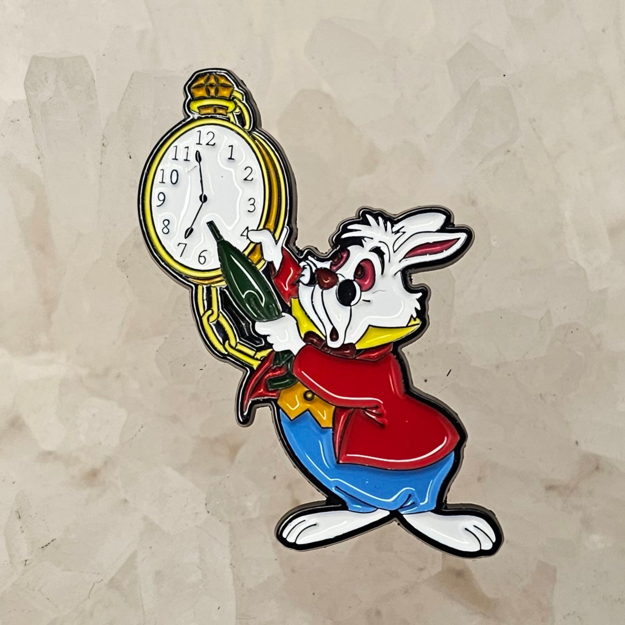 Alice Out Of Time White Rabbit In Wonderland Enamel Pins Hat Pins Lapel Pin Brooch Badge Festival Pin