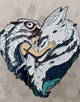 Spirited Anime Away Wolf Warrior Heart Manga Cartoon Enamel Pins Hat Pins Lapel Pin Brooch Badge Festival Pin