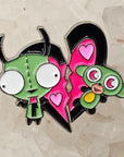 Gir Invader Love Monkey Heart Zim 90s Cartoon Enamel Pin Set Hat Pins Lapel Pin Brooch Badge Festival Pin Set(2)