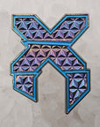 Throw Your X Up Blue Rainbow Metal Lost Edm Lands Dj Dubstep Enamel Pins Hat Pins Lapel Pin Brooch Badge Festival Pin