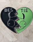 Gir Invader Love Zim Besties Heart 90s Cartoon Enamel Pin Set Hat Pins Lapel Pin Brooch Badge Festival Pin Set(2)