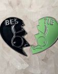 Gir Invader Love Zim Besties Heart 90s Cartoon Enamel Pin Set Hat Pins Lapel Pin Brooch Badge Festival Pin Set(2)