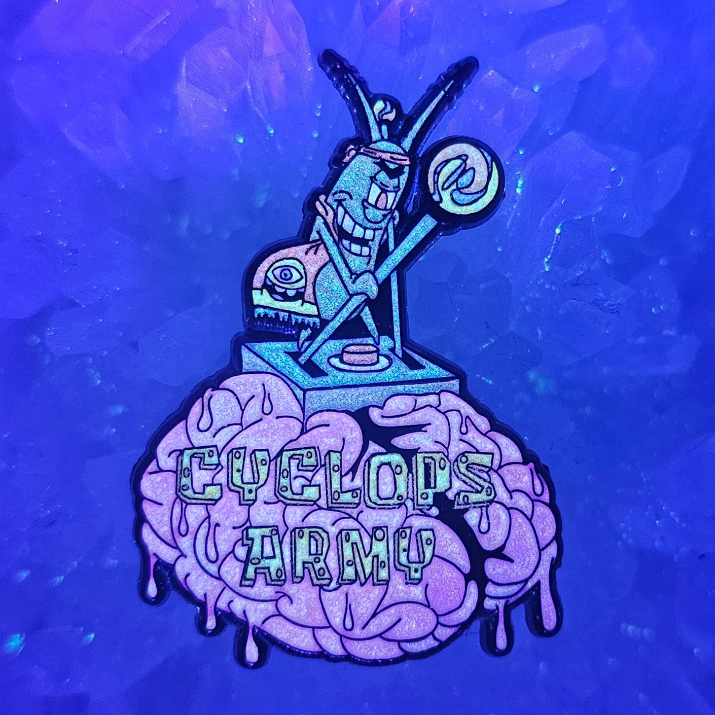 Goblin Rave Cyclops Plankton Riddim Army Goblin Edm Rave Dubstep Glow Enamel Pins ...