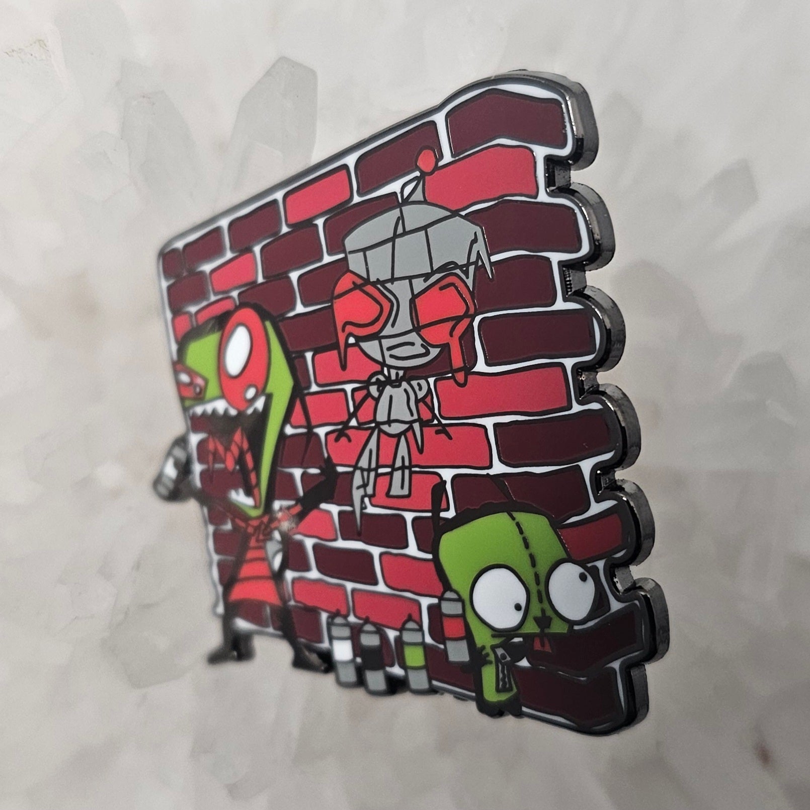 5 Pack - Girffiti Invader Gir Graffiti Zim Wholesale Glow Enamel Pins ...