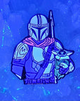 Mando & Baby Yoda Mandalorian Star Grogu Wars Cartoon Movie Game Enamel Pins Hat Pins Lapel Pin Brooch Badge Festival Pin
