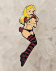 Alice In Lewd Land V5 Wonderland Kinked Erotic 90s Cartoon Pin Up Glitter Enamel Pins Hat Pins Lapel Pin Brooch Badge Festival Pin