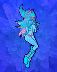 Lewd Dark Magician V1 Yu Gi Girl Oh Erotic 90s Cartoon Pin Up Glitter Enamel Pins Hat Pins Lapel Pin Brooch Badge Festival Pin