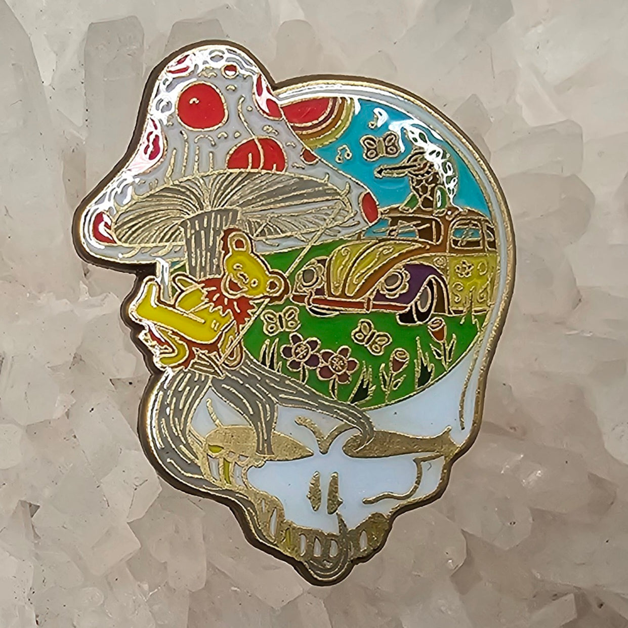 Set Of 2 - Swing To Another Universe Stealie Day &amp; Night Editions Grateful Shakedown Street Dead Lot Enamel Pins Limited Edition Hat Pins Lapel Pin Brooch Badge Festival Pin