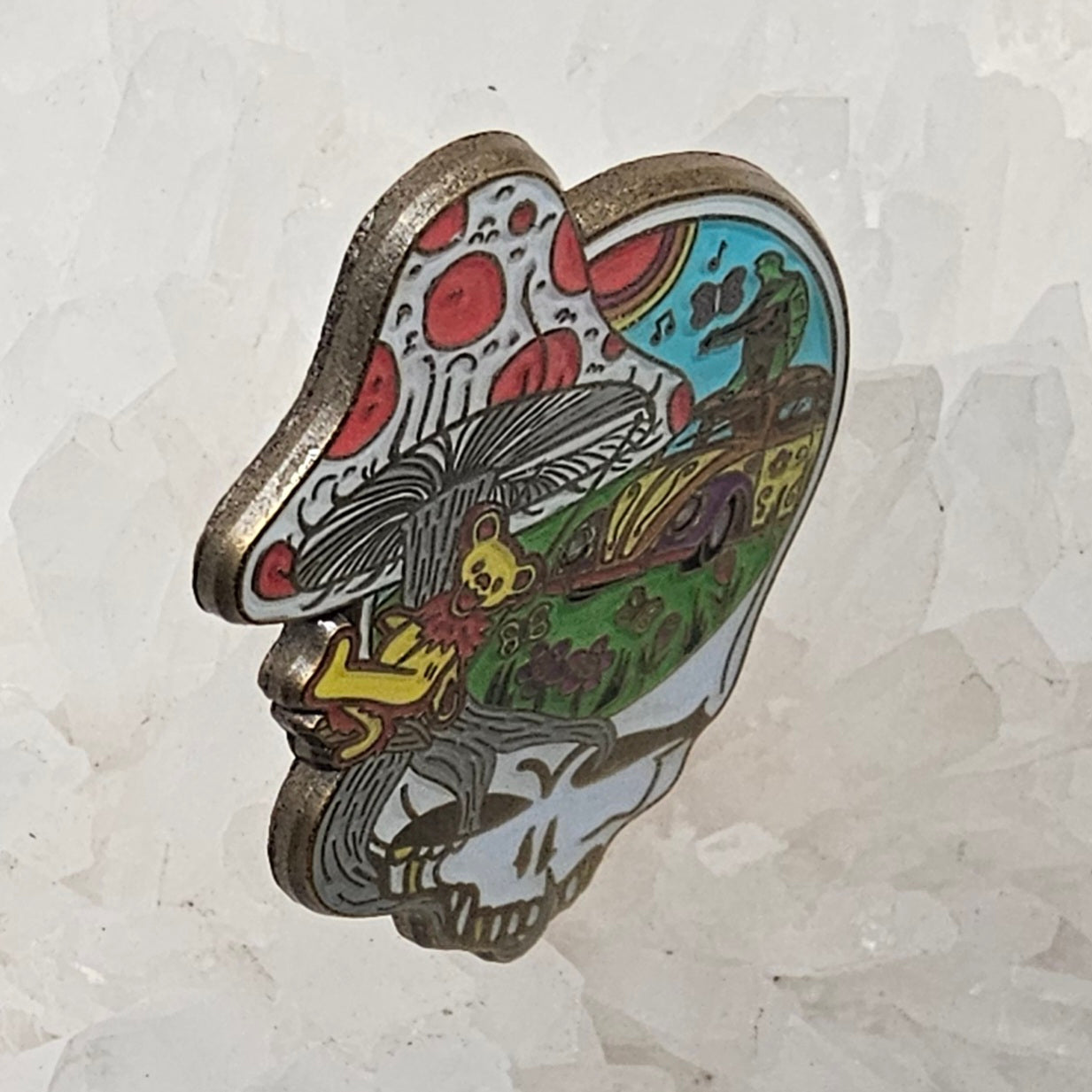 Set Of 2 - Swing To Another Universe Stealie Day &amp; Night Editions Grateful Shakedown Street Dead Lot Enamel Pins Limited Edition Hat Pins Lapel Pin Brooch Badge Festival Pin