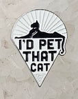I'd Pet That Cat Grateful Shakedown Street Dead Jam Band Glow Enamel Pins Hat Pins Lapel Pin Brooch Badge Festival Pin