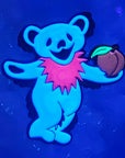 Peach Dancing Bear Festival Blue Grateful Shakedown Street Dead Jam Band Enamel Pins Hat Pins Lapel Pin Brooch Badge Festival Pin
