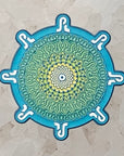 PL Mandala Portal Pretty Bass Lights Edm PLF Music DJ Blue/Yellow Enamel Pins Hat Pins Lapel Pin Brooch Badge Festival Pin