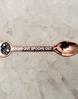 Moons Out Spoons Out Black/Gold Mini Spoon Enamel Pins Hat Pins Lapel Pin Brooch Badge Festival Pin
