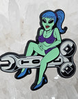 Sexy Tool Alien Girl Martian Babe Green Rock Music Enamel Pins Hat Pins Lapel Pin Brooch Badge Festival Pin