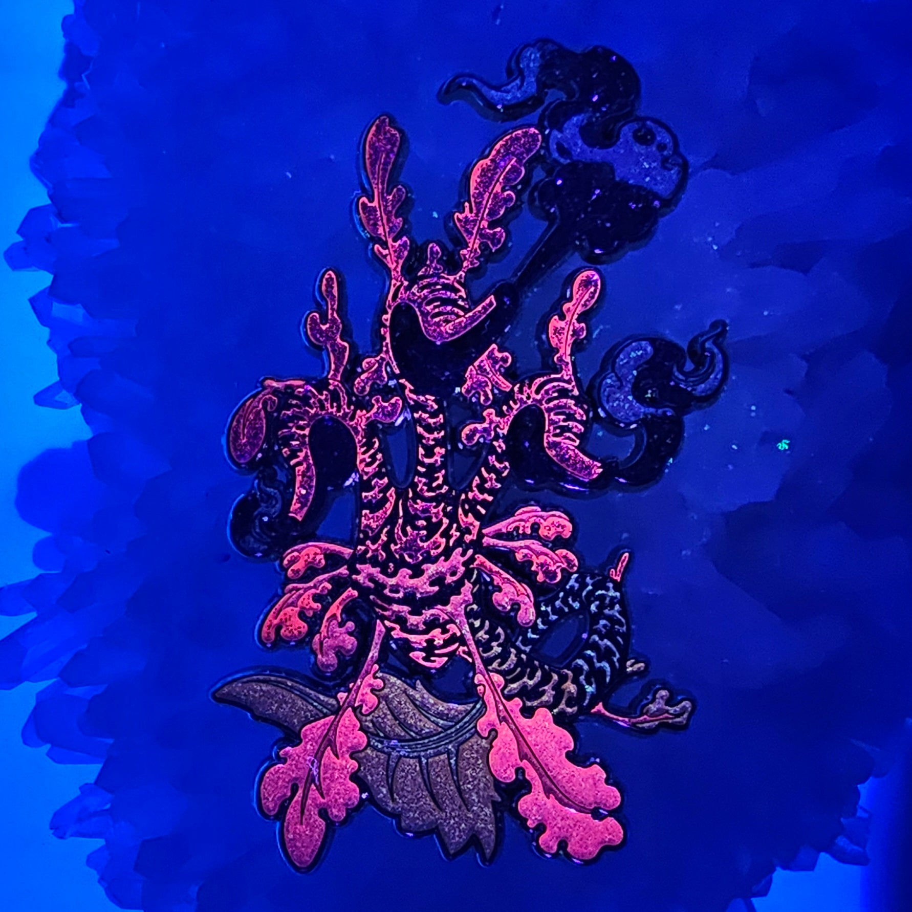 Ethereal Seahorse V1 Sea Creature Psychedelic Art Enamel Pins Hat Pins Lapel Pin Brooch Badge Festival Pin