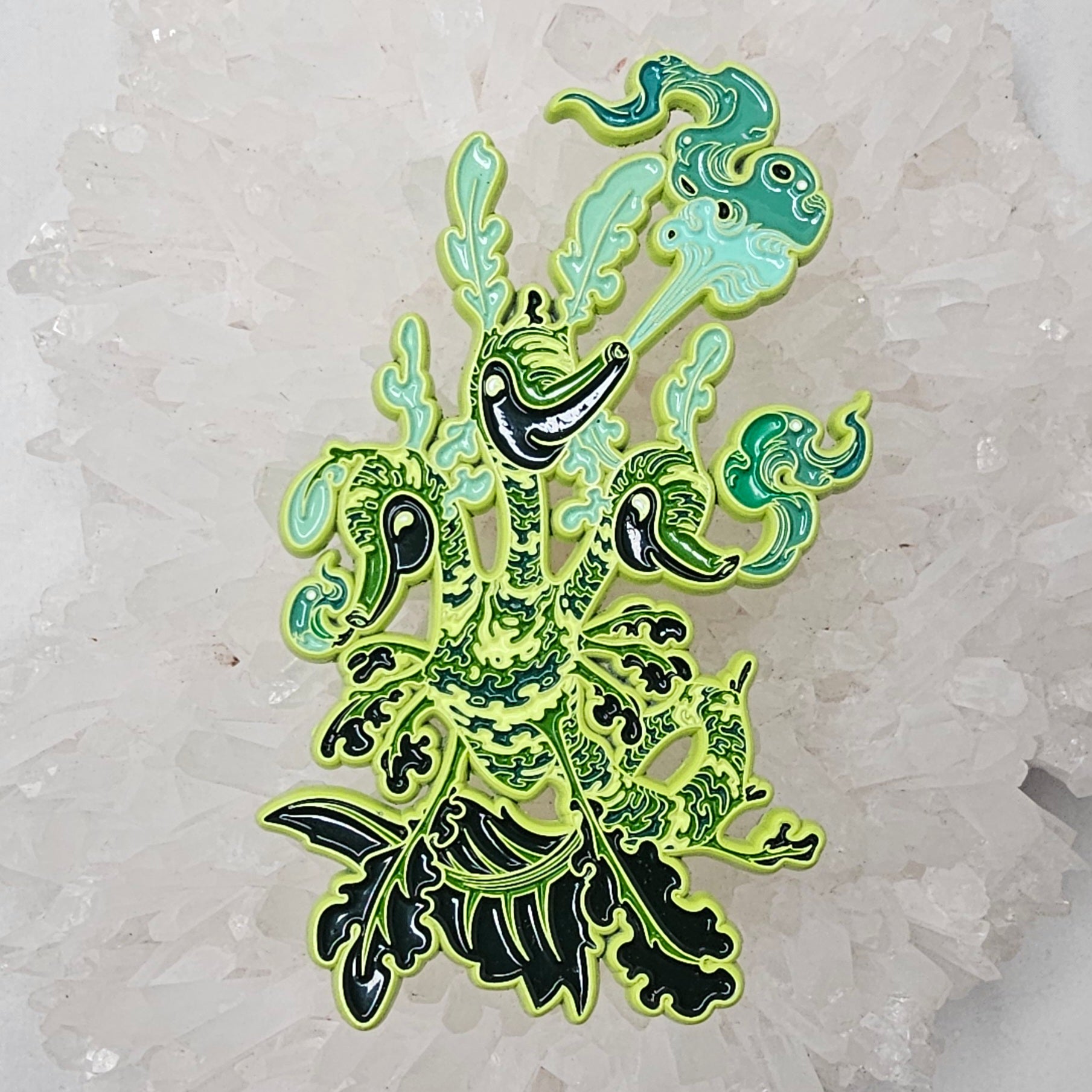 Ethereal Seahorse V3 Sea Creature Psychedelic Art Enamel Pins Hat Pins Lapel Pin Brooch Badge Festival Pin (Copy)