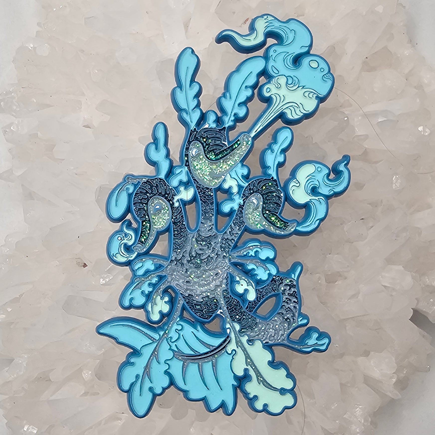 Ethereal Seahorse V4 Sea Creature Psychedelic Art Enamel Pins Hat Pins Lapel Pin Brooch Badge Festival Pin